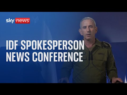 Watch live: Israel Defence Forces spokesperson RDML Daniel Hagari news conference
