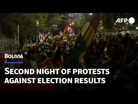 Hundreds of Bolivians hold second night of protests against election results | AFP