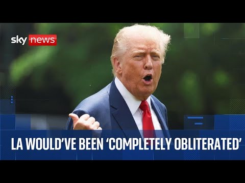 President Trump arrives at White House and reacts to Los Angeles clashes