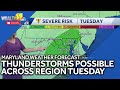 Maryland weather forecast: Scattered thunderstorms across region Tuesday evening