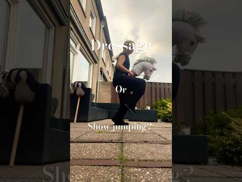 Dressage or show jumping (hobby horse edition)