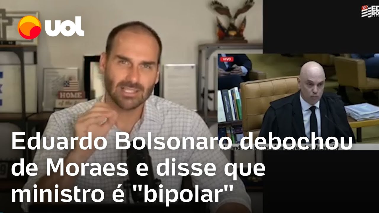 Eduardo Bolsonaro atacou Moraes 6 horas antes de prisão domiciliar Ignorante