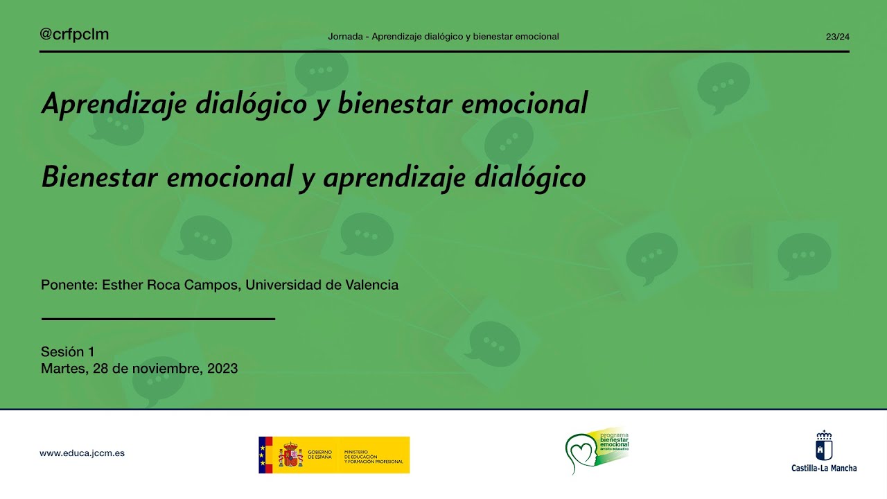 #Jornadas_CRFPCLM: Aprendizaje dialógico y bienestar emocional - Esther Roca Campos