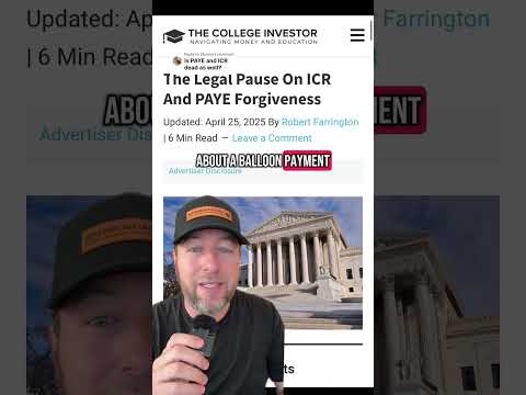 The College Investor | PAYE and ICR Loan Forgiveness Blocked