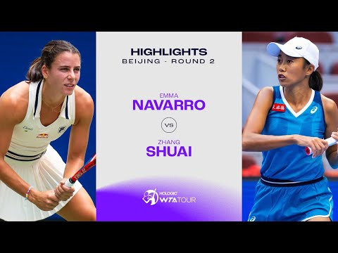 Zhang Shuai vs. Emma Navarro | 2024 Beijing Round 2 | WTA Match Highlights