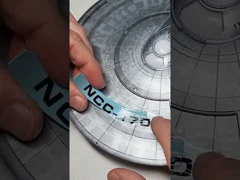 Leveling up the detail! Adding decals to the USS Enterprise. #startrek #strangenewworlds