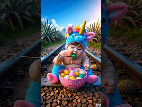 ❤️ Evolution of Baby: Train Attack on Baby for Food Eating #cat #cute #love #shorts BabyLos 107