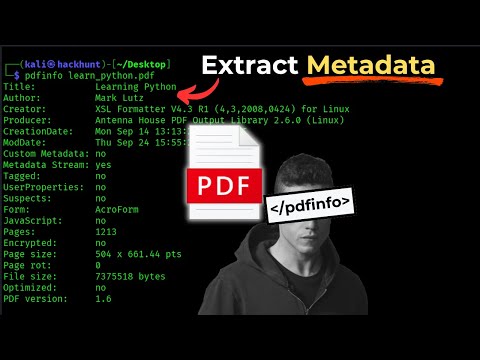 How Hackers Extract Metadata from PDF files | Kali Linux