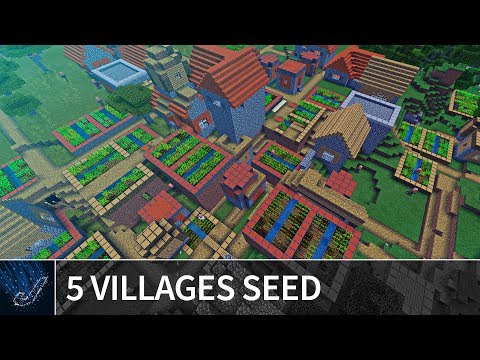 Minecraft 1.7 Seeds: RARE 5 VILLAGES COMBINED SEED - Best 