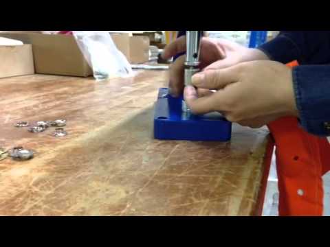 Micron TEP-3 Grommet Attaching machine Sheet Metal & Plain Washer Installation