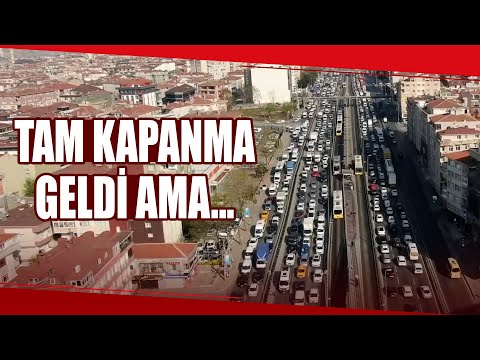 E-5 Karayolunda Tam Kapanmanın İlk Gününde Yaşanan Trafik Yoğunluğu Drone İle Görüntülendi