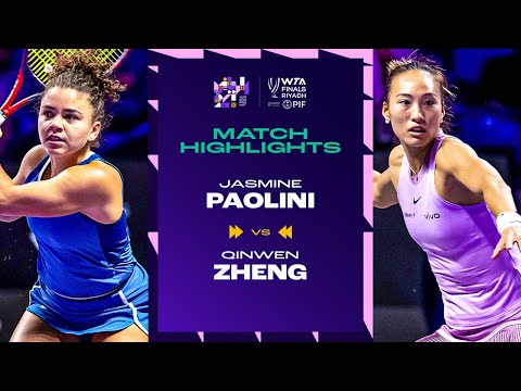 Jasmine Paolini vs. Qinwen Zheng | 2024 WTA Finals Riyadh Group Stage | Match Highlights