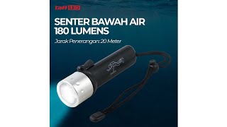 Pratinjau video produk TaffLED Senter Bawah Air Scuba Diving Q5 180 Lumens - WY6018