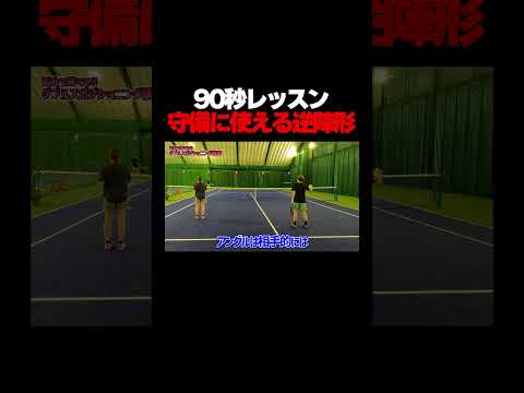 【忙しい人向けテニスレッスン】ダブルス逆陣形は守備に使える　#テニス #tennis #ぬいさんぽ #shorts #ダブルス  #テニス上達
