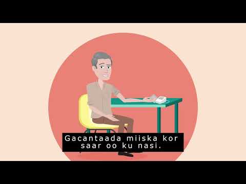 Cadaadiska dhiiga eska cabir | Sydänliitto (dubattu Somaliksi)