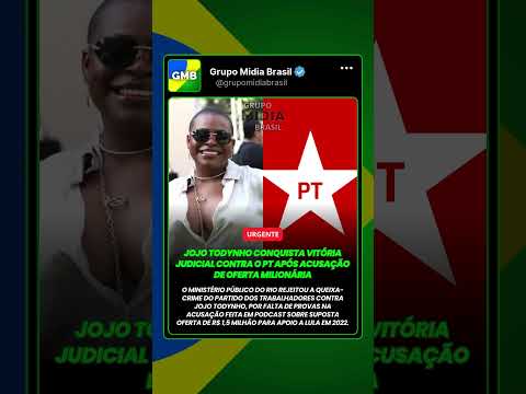 Jojo Todynho conquista vitória judicial contra o PT após acusação de oferta milionária