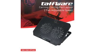 Pratinjau video produk Taffware Cooling Pad Laptop 2 Fan Adjustable Speed - Q100