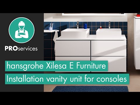 hansgrohe Xilesa E Furniture - Installation vanity unit for consoles