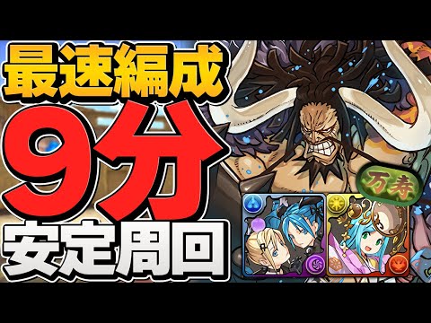 万寿9分-10分で安定周回！全敵対応テンプレ編成！これ組めれば最強！カイドウ 永刻の万龍【パズドラ】