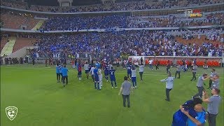 فرحة العابد والمعيوف ولاعبي وجماهير الهلال بعد التأهل لنها ...