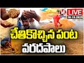 LIVE : Farmers in Tears As Paddy Grains Washed Away in Nizamabad IKP Centres | V6