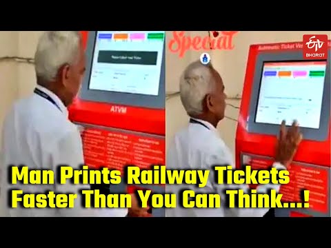 Elderly man prints railway tickets faster than you can blink, viral video