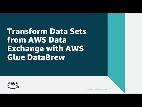Transform Data Sets from AWS Data Exchange with AWS Glue DataBrew | Amazon Web Services