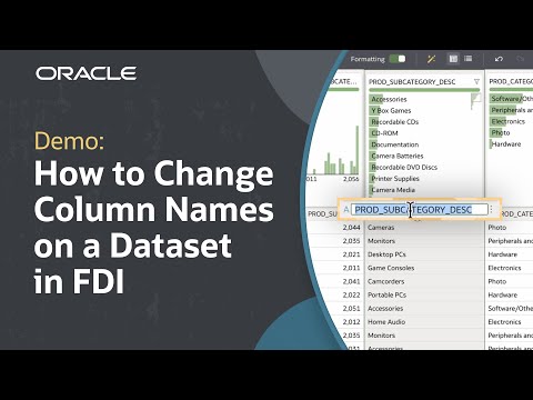 How to Change Column Names on a Dataset in Oracle FDI