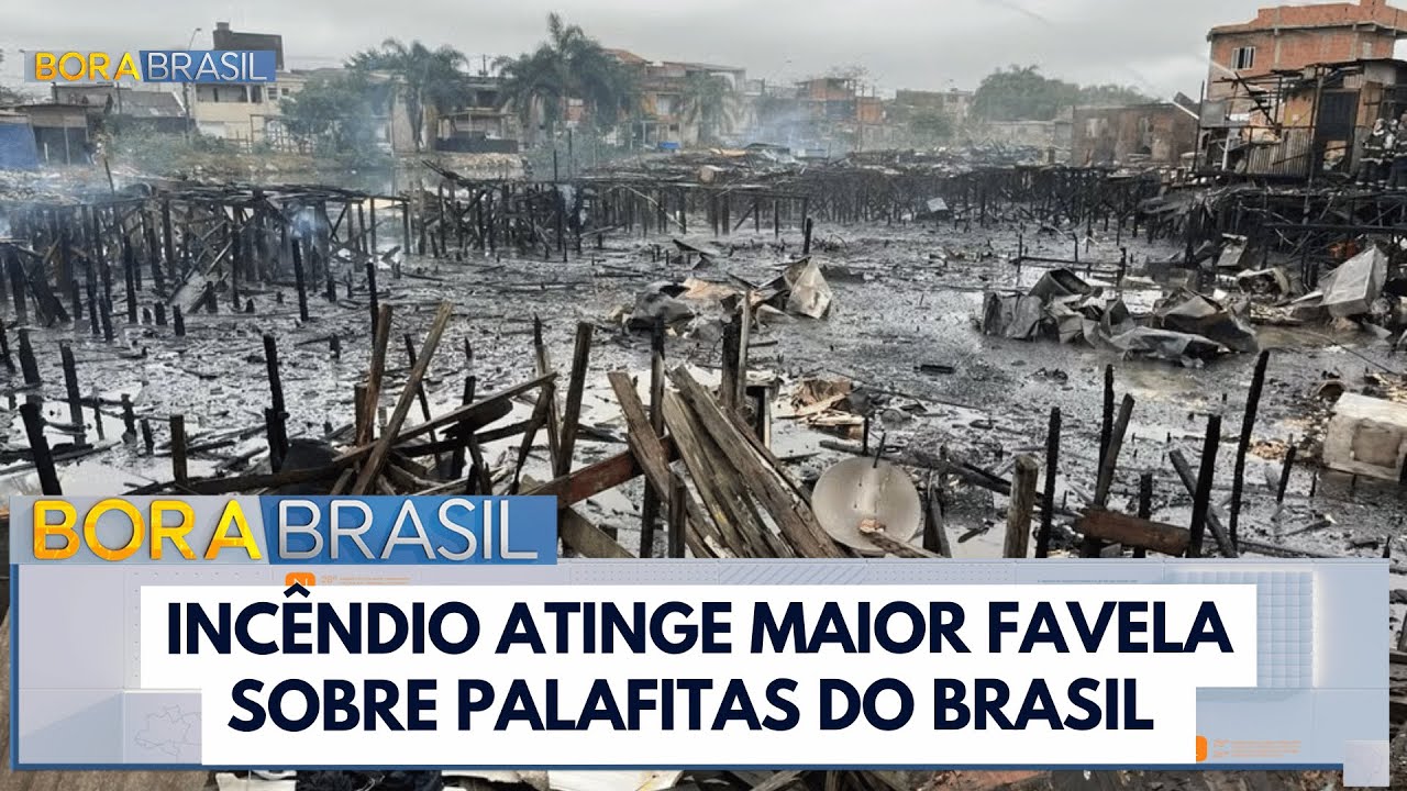 Incêndio atinge ao menos 60 casas no litoral de São Paulo