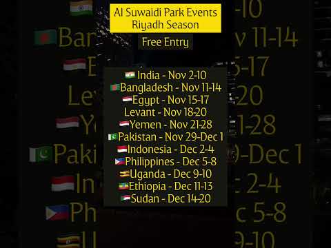 Al Suwaidi Park EventsRiyadh Season#freeentry #riyadh #saudiaarbia #riyadhseason #bigbossmalayalam