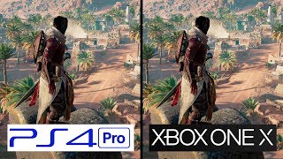 assasins creed origins ps4 pro vs xbox one x 4k graphics comparison comparativa - ps4 vs ps4 pro fortnite graphics