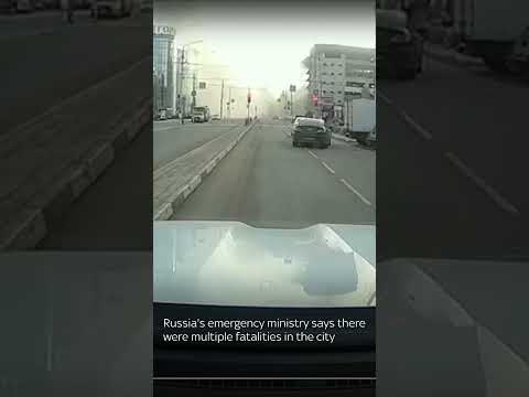 Explosion in Russia caught on dashcam