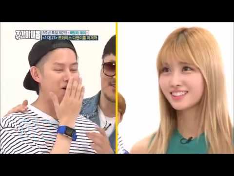(ENGSUB) Heechul heart game by momo and irene