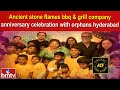 Ancient stone flames bbq & grill..! anniversary celebration with orphans hyderabad | hmtv