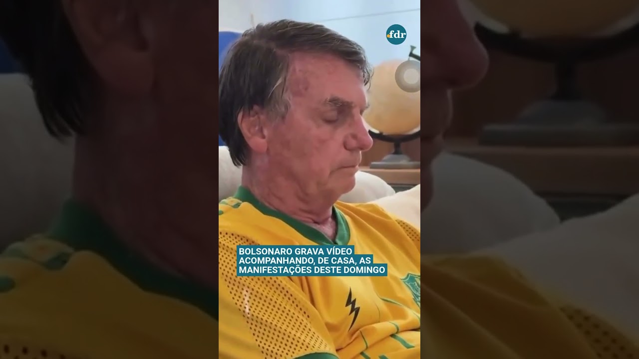 Em casa Bolsonaro usa tornozeleira eletrônica e acompanha manifestações contra o STF pelo celular