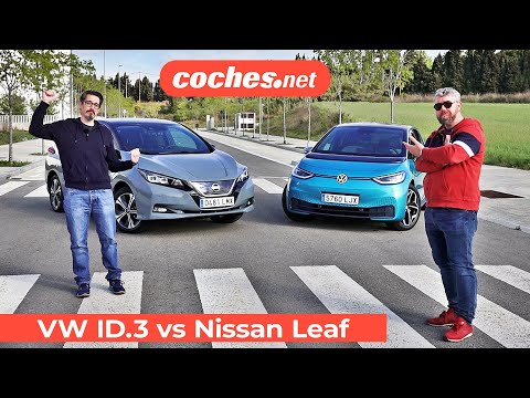 Volkswagen ID.3 vs Nissan LEAF 2021 | Prueba Comparativa Eléctricos / Review en español | coches.net