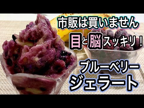 【材料2つ】保存袋で超簡単！糖も脂肪もゼロで目から鱗のおいしさ！ブルーベリーアイス