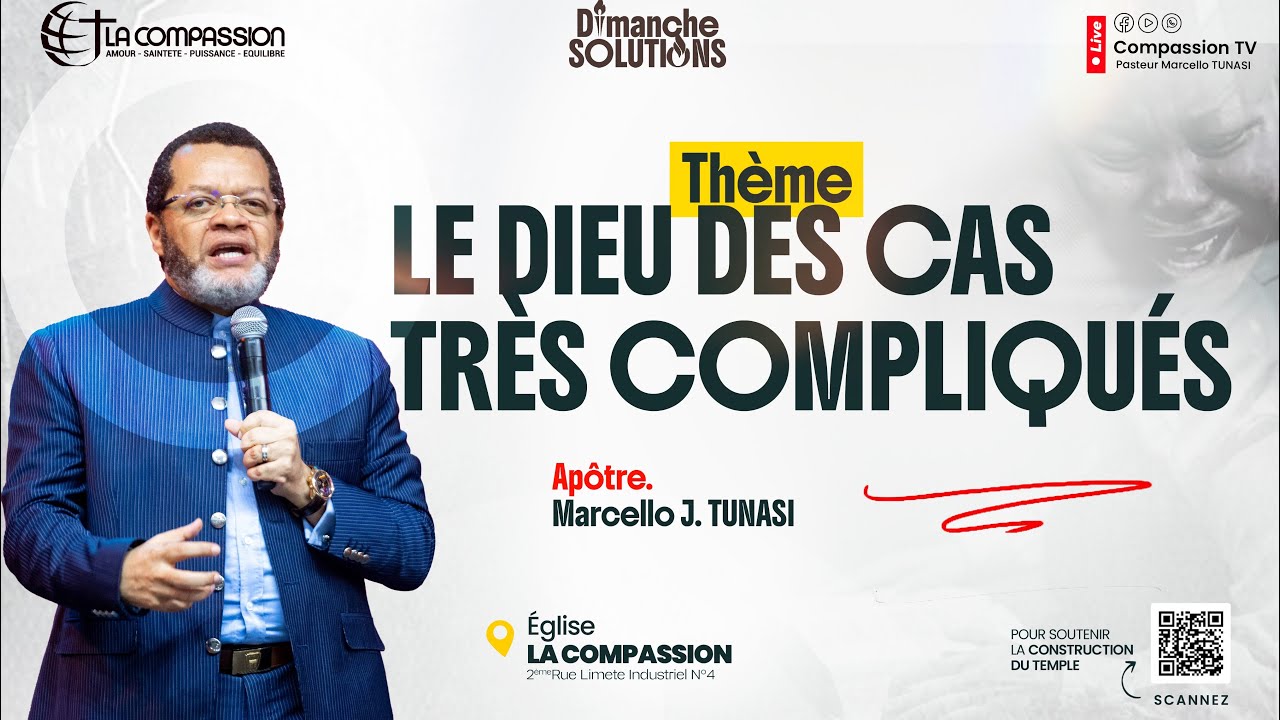 LE DIEU DES CAS COMPLIQUÉS • PAST MARCELLO TUNASI | DIM 11.10.2026