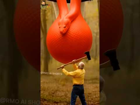 rescue giraffe from giant python #animals #funny #shorts