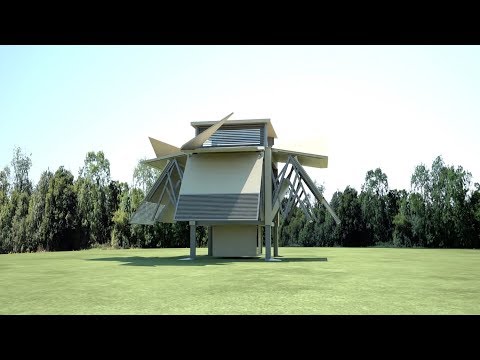 Prefab buildings by Ten Fold Engineering build themselves in eight minutes