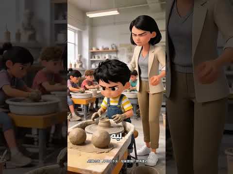 😭 صدمة المدرسة! لماذا رسم الطفل "كورتين" فقط بدلاً من وجه أمه؟ | قصص روعه ✨💔 #شورت