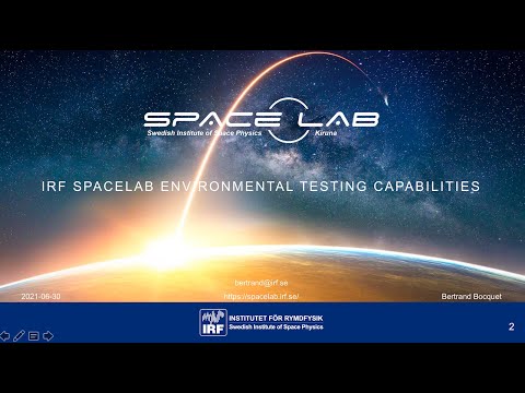 Webinar: IRF SpaceLab environmental testing capabilities