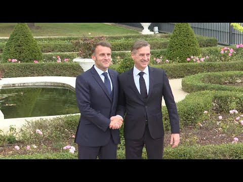 Macron meets Slovenian PM ahead of Med9 summit | AFP