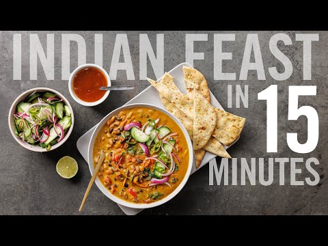 INDIAN FEAST in 15 MINUTES | PLANT BASED LOBIA CURRY