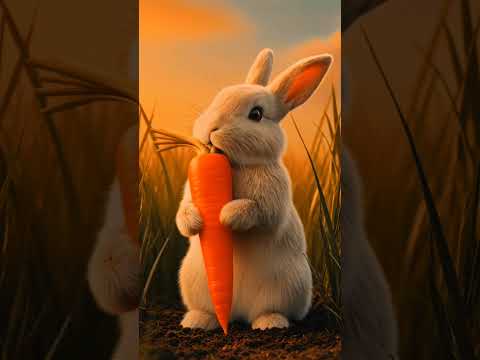 rabbit 🐇 eating carrot 🥕🥕#rabbit #aireels #animals #carrot #reels