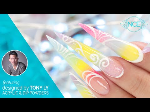 Rainbow Stilettos Nail Art with Tony Ly Acrylics