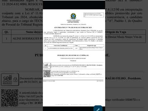 #TRF2 RJ TJAA - NOMEAÇÃO A/C#