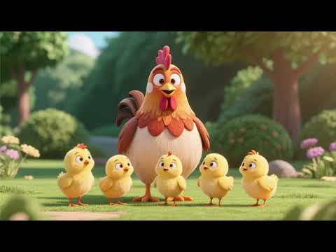 The Hen and Her Five Little Chicks! 🐔🐥 | Cute Counting Song for Kids