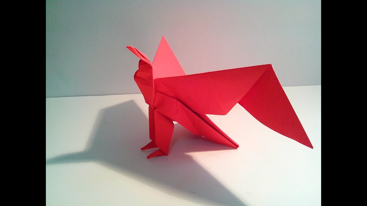 Como hacer un águila de papel (origami en español) YouTube