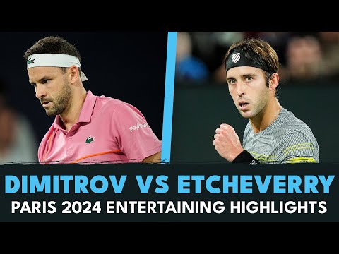 Grigor Dimitrov & Tomas Martin Etcheverry Entertaining Match 💪 | Paris 2024 Highlights